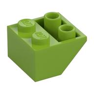 Brick Sloped Inverted 45° 2 × 2 [Ovoid Bottom Pin, Bar-sized Stud Holes] Limette