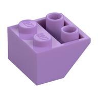Brick Sloped Inverted 45° 2 × 2 [Ovoid Bottom Pin, Bar-sized Stud Holes] Medium Lavender