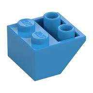 Brick Sloped Inverted 45° 2 × 2 [Ovoid Bottom Pin, Bar-sized Stud Holes] Dark Azure