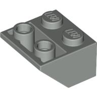 Brick Sloped Inverted 45° 2 × 2 [Ovoid Bottom Pin, Bar-sized Stud Holes] Light Gray