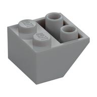 Brick Sloped Inverted 45° 2 × 2 [Ovoid Bottom Pin, Bar-sized Stud Holes] Light Bluish Gray