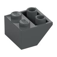 Brick Sloped Inverted 45° 2 × 2 [Ovoid Bottom Pin, Bar-sized Stud Holes] Dunkelblaugrau