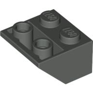 Brick Sloped Inverted 45° 2 × 2 [Ovoid Bottom Pin, Bar-sized Stud Holes] Dunkelgrau