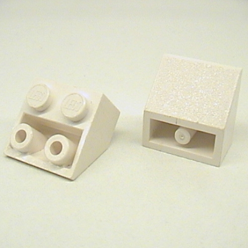 Brick Sloped Inverted 45° 2 × 2 [Round Bottom Pin] White