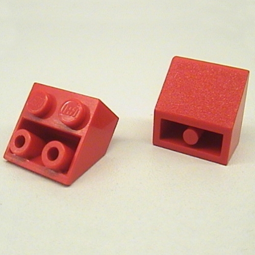 Brick Sloped Inverted 45° 2 × 2 [Round Bottom Pin] Red