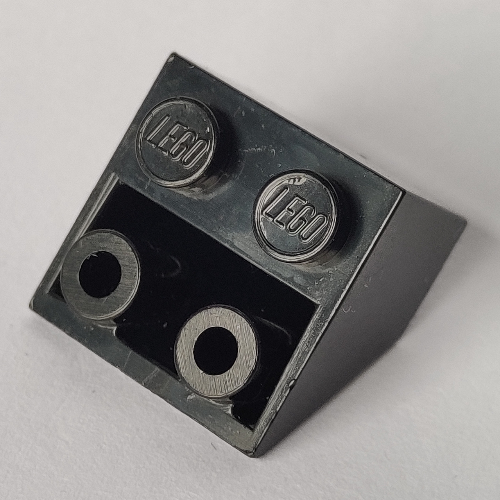 Brick Sloped Inverted 45° 2 × 2 [Ovoid Bottom Pin, Small Stud Holes] Schwarz