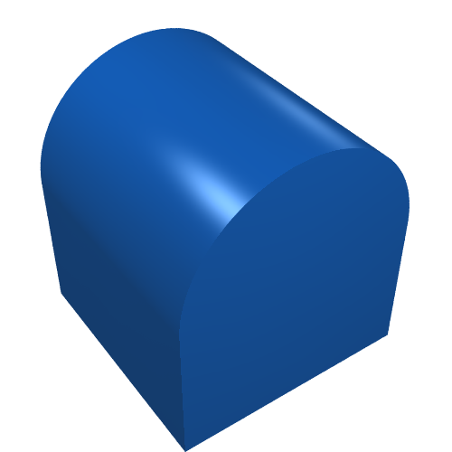 Duplo Brick 2 × 2 × 2 Curved Top Blue