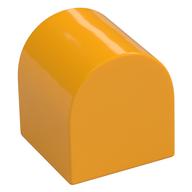 Duplo Stein 2 × 2 × 2 gebogen oben Leuchtendes Hellorange