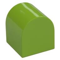 Duplo Stein 2 × 2 × 2 gebogen oben Limette