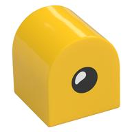 Duplo Stein 2 × 2 × 2 gewölbte Oberseite mit Auge mit Tränenfleck (bedruckt)