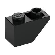 Brick Sloped Inverted 45° 2 × 1 Black