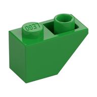 Brick Sloped Inverted 45° 2 × 1 Bright Green