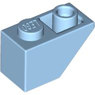 Brick Sloped Inverted 45° 2 × 1 Pastel Blue