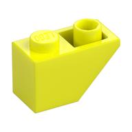 Brick Sloped Inverted 45° 2 × 1 Vibrant Yellow