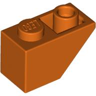 Brick Sloped Inverted 45° 2 × 1 Reddish Orange