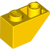 Brick Sloped Inverted 45° 2 × 1 Yellow