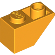 Brick Sloped Inverted 45° 2 × 1 Bright Light Orange