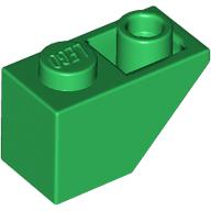 Brick Sloped Inverted 45° 2 × 1 Green