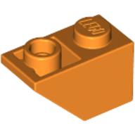 Brick Sloped Inverted 45° 2 × 1 Orange