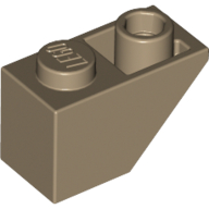 Brick Sloped Inverted 45° 2 × 1 Dark Tan