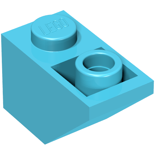 Brick Sloped Inverted 45° 2 × 1 Maersk Blue