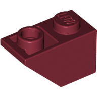 Brick Sloped Inverted 45° 2 × 1 Dark Red