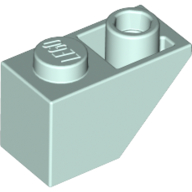 Brick Sloped Inverted 45° 2 × 1 Light Aqua