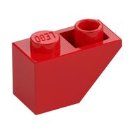 Brick Sloped Inverted 45° 2 × 1 Red