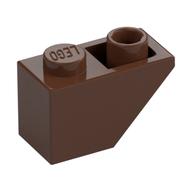 Brick Sloped Inverted 45° 2 × 1 Brown