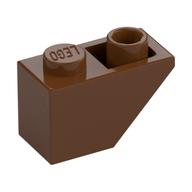Brick Sloped Inverted 45° 2 × 1 Reddish Brown