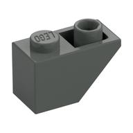 Brick Sloped Inverted 45° 2 × 1 Dark Gray