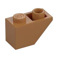 Brick Sloped Inverted 45° 2 × 1 Medium Nougat