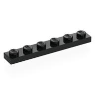 Plate 1 × 6 Black