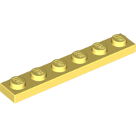 Plate 1 × 6 Bright Light Yellow