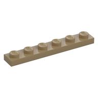 Platte 1 × 6 Dunkelbeige