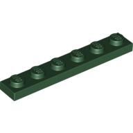 Plate 1 × 6 Dark Green