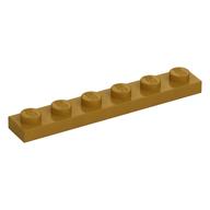 Platte 1 × 6 Perlgold