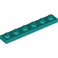 Plate 1 × 6 Dark Turquoise