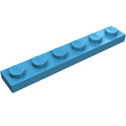 Plate 1 × 6 Maersk Blue