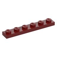 Plate 1 × 6 Dark Red