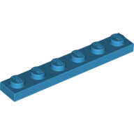 Platte 1 × 6 Dunkelazur