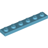 Plate 1 × 6 Medium Azure