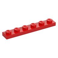 Platte 1 × 6 Rot