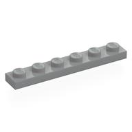 Platte 1 × 6 Hellblaugrau