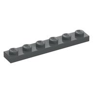 Platte 1 × 6 Dunkelblaugrau