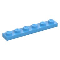 Plate 1 × 6 Medium Blue