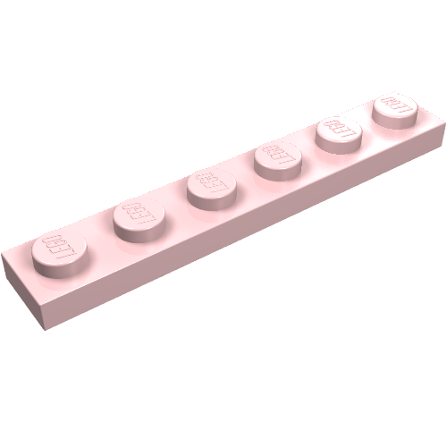 Platte 1 × 6 Hellrosa