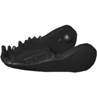 Animal Body Part, Dinosaur, Indoraptor Lower Jaw with Dark Tan Teeth Schwarz