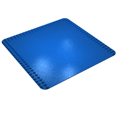 Baseplate 24 × 24 with Studs on Edges Blue