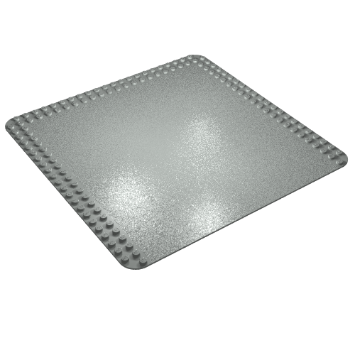 Baseplate 24 × 24 with Studs on Edges Light Gray